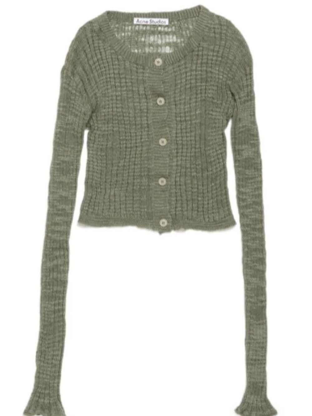 Acne Studios  Slub Linen Short Cardigan, Size Small